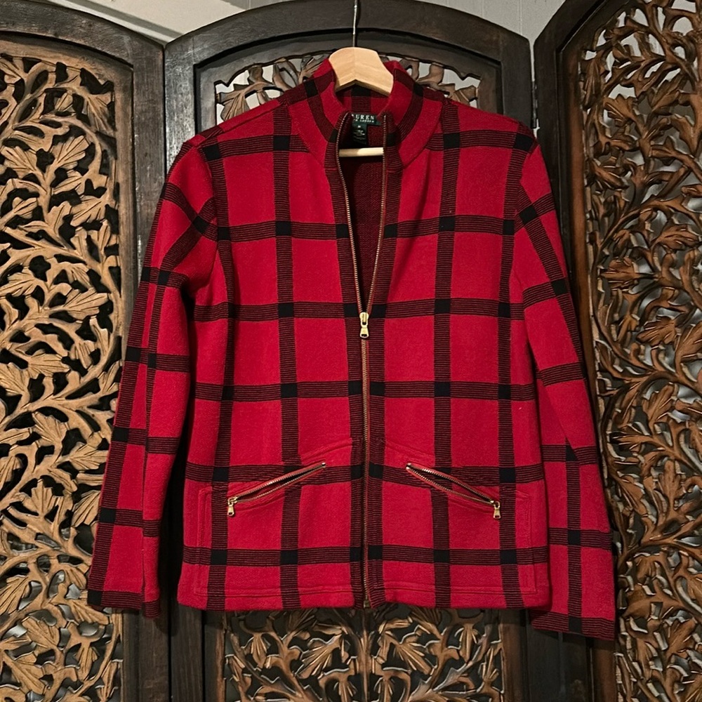 Red and Gold Ralph Lauren Jacket / Cardigan